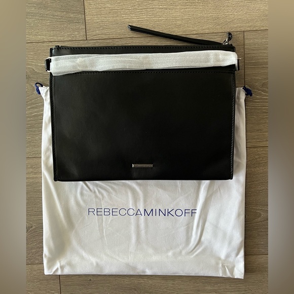 Rebecca Minkoff Black Leather Studded Wristlet Clutch - Picture 4 of 16